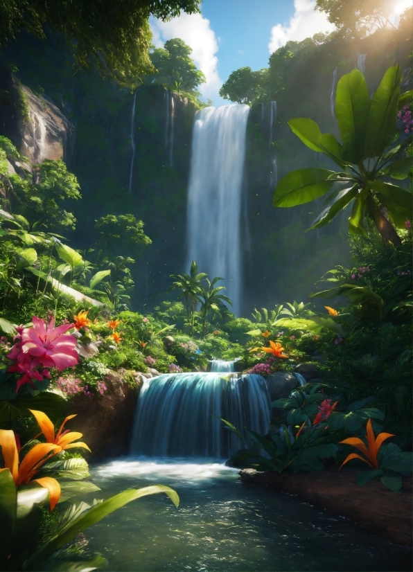 Water, Plant, Water Resources, Flower, Green, Light