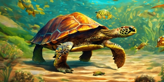 Water, Reptile, Organism, Turtle, Hawksbill Sea Turtle, Tortoise