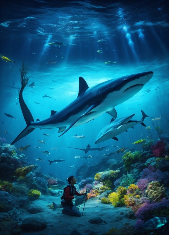 Water, Requiem Shark, Vertebrate, Natural Environment, Fin, Underwater