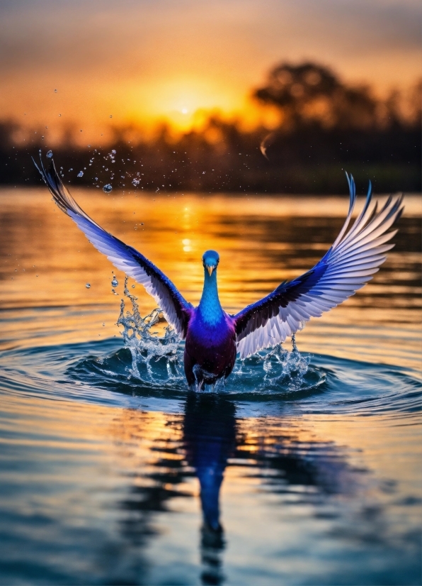 Water, Sky, Bird, Liquid, Blue, Beak