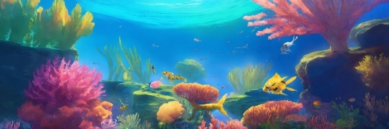 Water, Underwater, Azure, Fluid, Marine Invertebrates, Organism