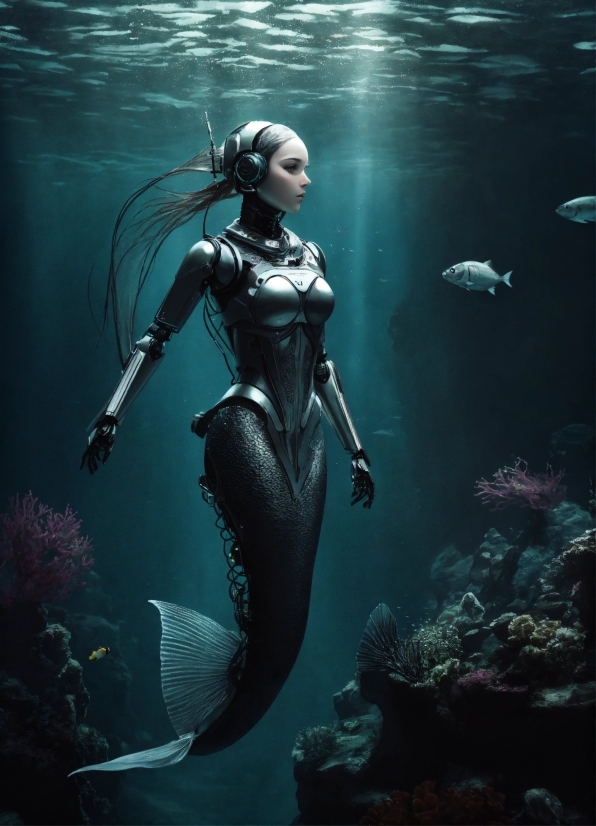 Water, Underwater, Flash Photography, Art, Underwater Diving, Cg Artwork