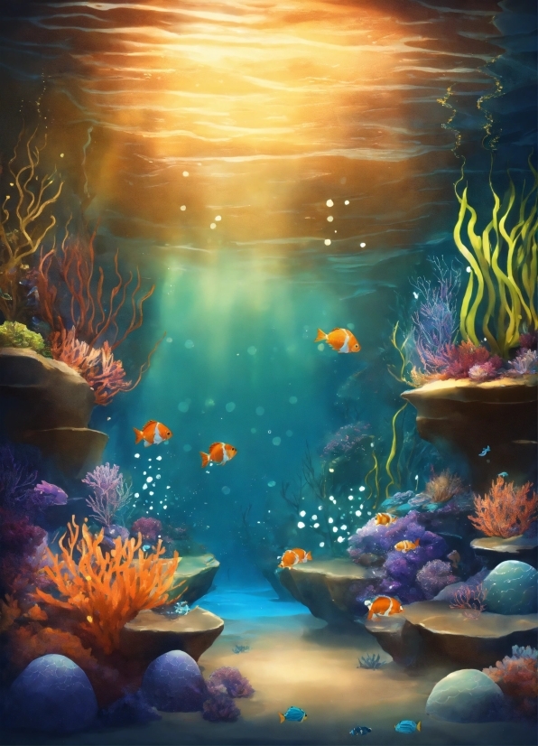 Water, Underwater, Plant, Lighting, Marine Biology, Fish