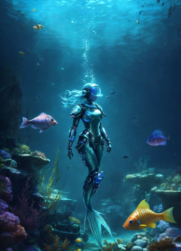 Water, Vertebrate, Blue, Scuba Diving, Underwater, Fluid