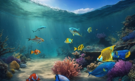 Water, Vertebrate, Blue, Underwater, Azure, Natural Environment