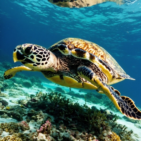 Water, Vertebrate, Hawksbill Sea Turtle, Natural Environment, Fluid, Organism
