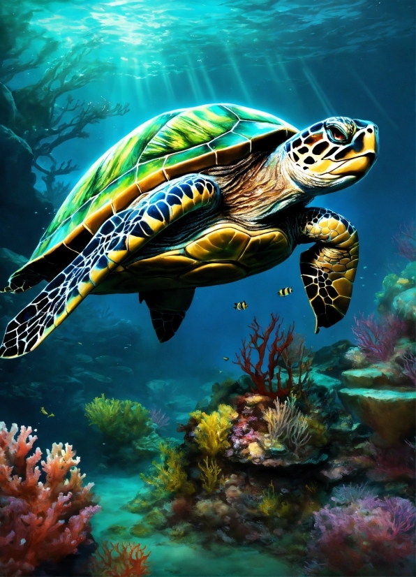 Water, Vertebrate, Hawksbill Sea Turtle, Nature, Natural Environment, Organism