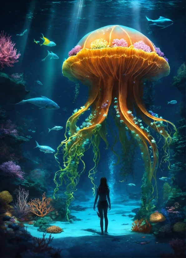 Water, Vertebrate, Light, Nature, Jellyfish, World