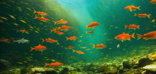 Water, Vertebrate, Natural Environment, Fin, Underwater, Orange