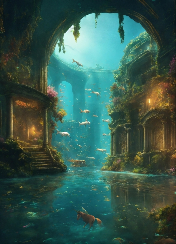 Water, Vertebrate, Window, Azure, World, Underwater