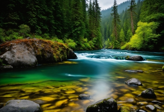 Water, Water Resources, Fluvial Landforms Of Streams, Plant, Natural Landscape, Mountain