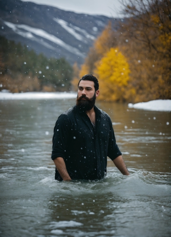 Water, Water Resources, People In Nature, Nature, Beard, Tree