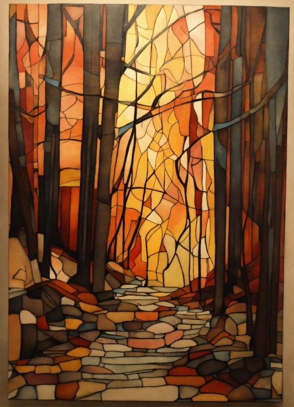 Window, Leaf, Fixture, Amber, Orange, Paint
