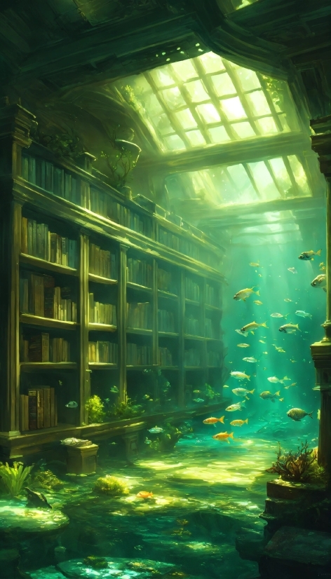 Window, Water, Shelf, Publication, Fish, Tints And Shades