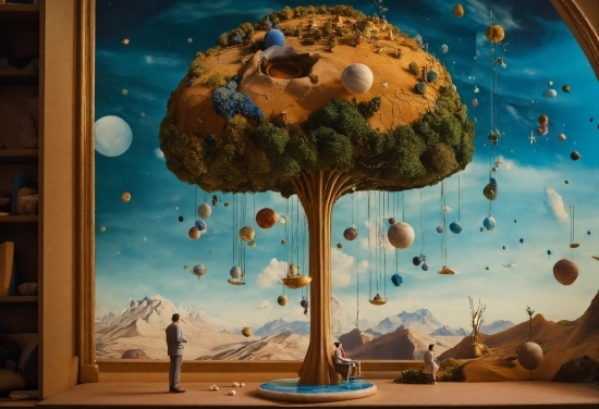 World, Organism, Tree, Art, Water, Painting