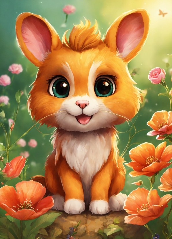 Apowersoft Online Screen Recorder, Plant, Flower, Vertebrate, Rabbit, Happy