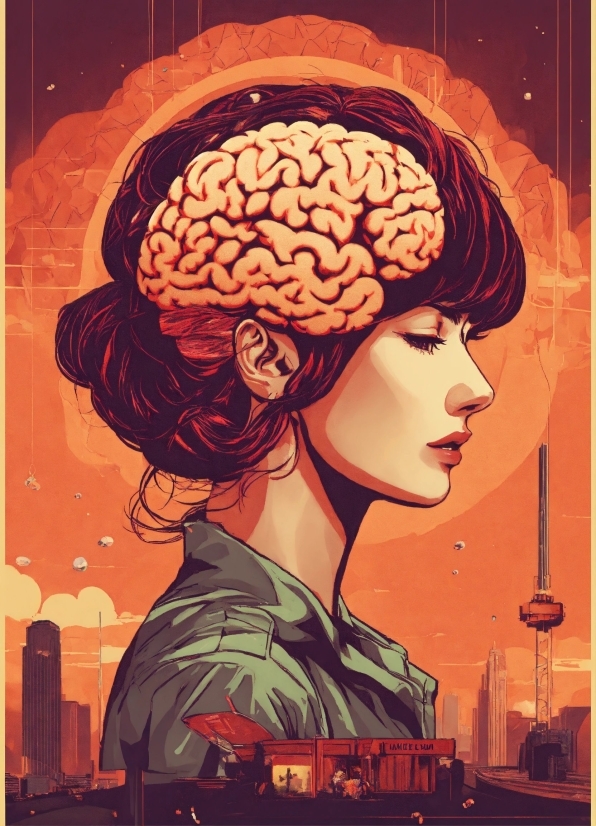 Art, Brain, Font, Poster, Illustration, Painting