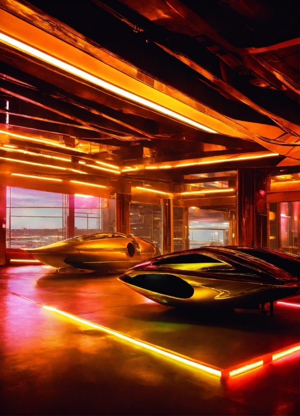 Automotive Lighting, Amber, Building, Tints And Shades, Road, City