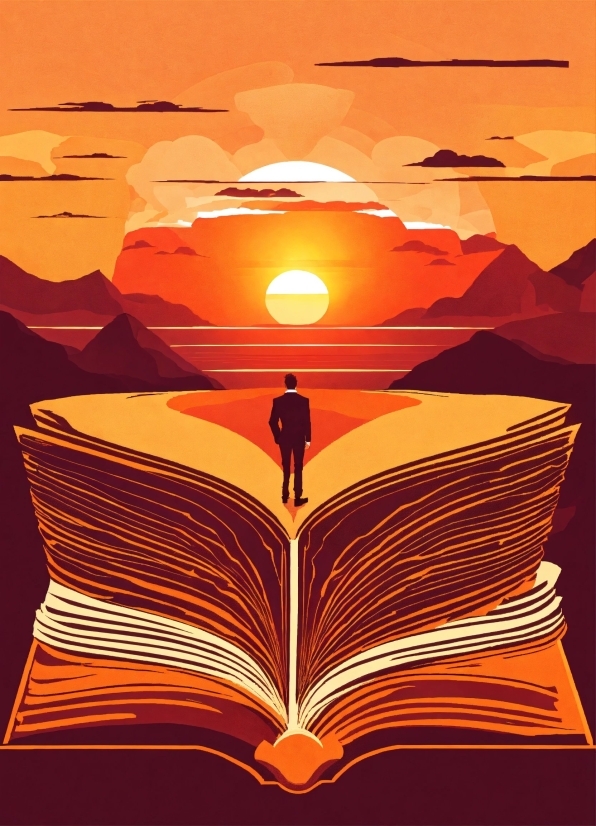 Background Image For Photo Editing, Book, Orange, Gesture, Publication, People In Nature