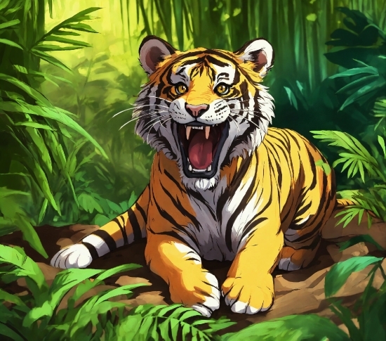 Bengal Tiger, Siberian Tiger, Plant, Tiger, Leaf, Nature