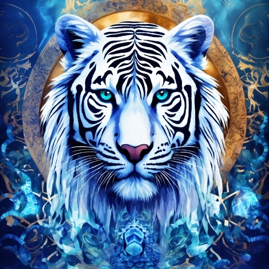 Bengal Tiger, Siberian Tiger, Tiger, Blue, Natural Environment, Carnivore