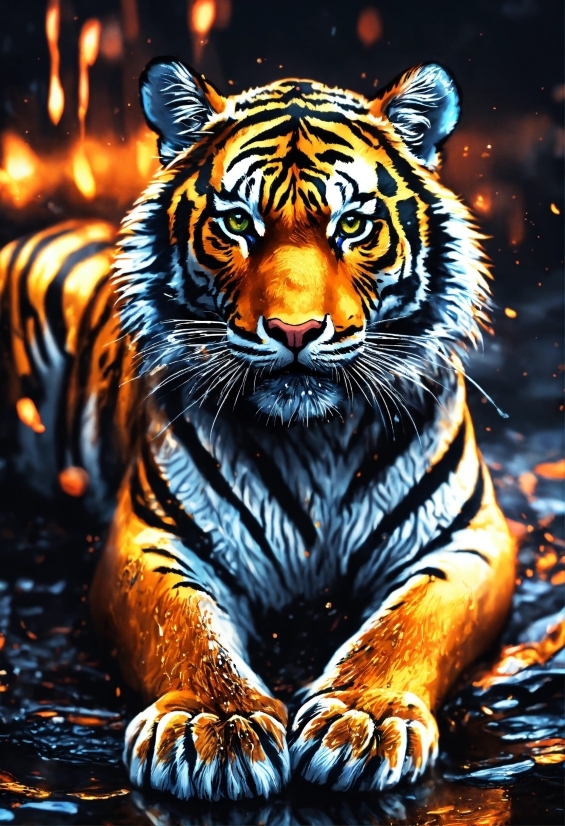 Bengal Tiger, Siberian Tiger, Tiger, Facial Expression, Felidae, Carnivore