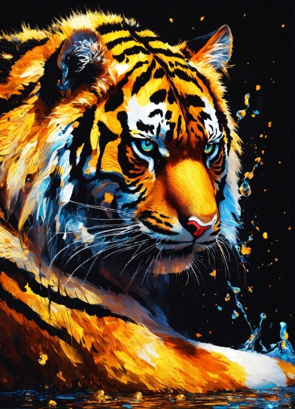 Bengal Tiger, Siberian Tiger, Tiger, Felidae, Liquid, Carnivore