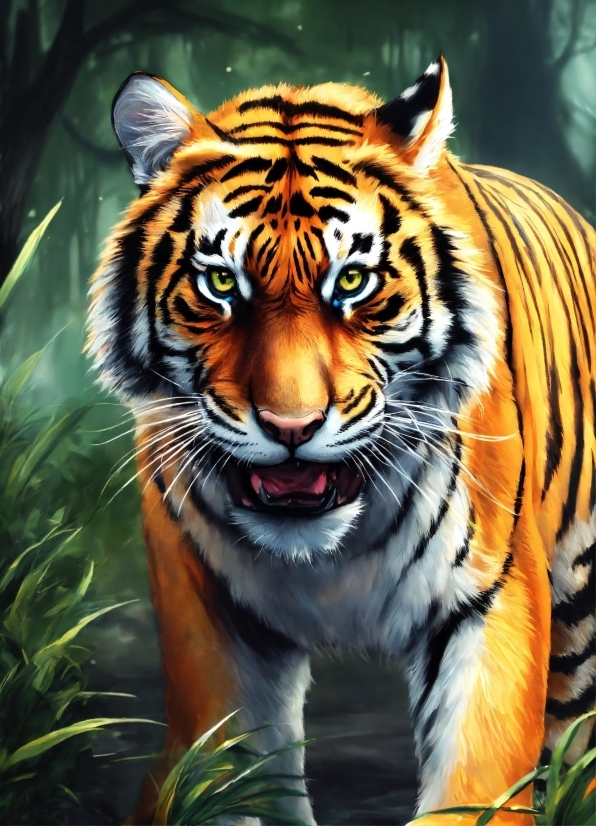 Bengal Tiger, Siberian Tiger, Tiger, Plant, Felidae, Carnivore