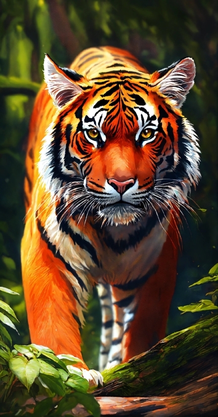 Bengal Tiger, Siberian Tiger, Tiger, Plant, Vertebrate, Nature
