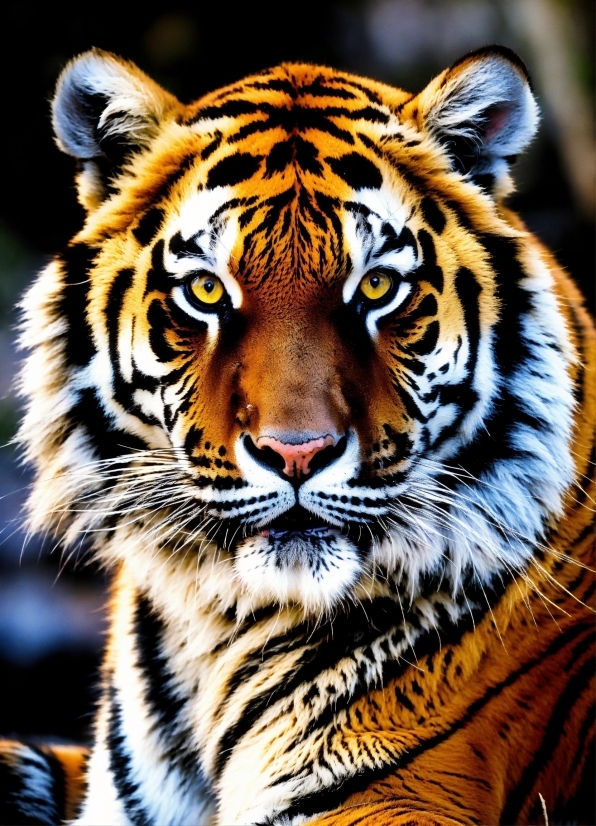 Bengal Tiger, Siberian Tiger, Tiger, Vertebrate, White, Organ