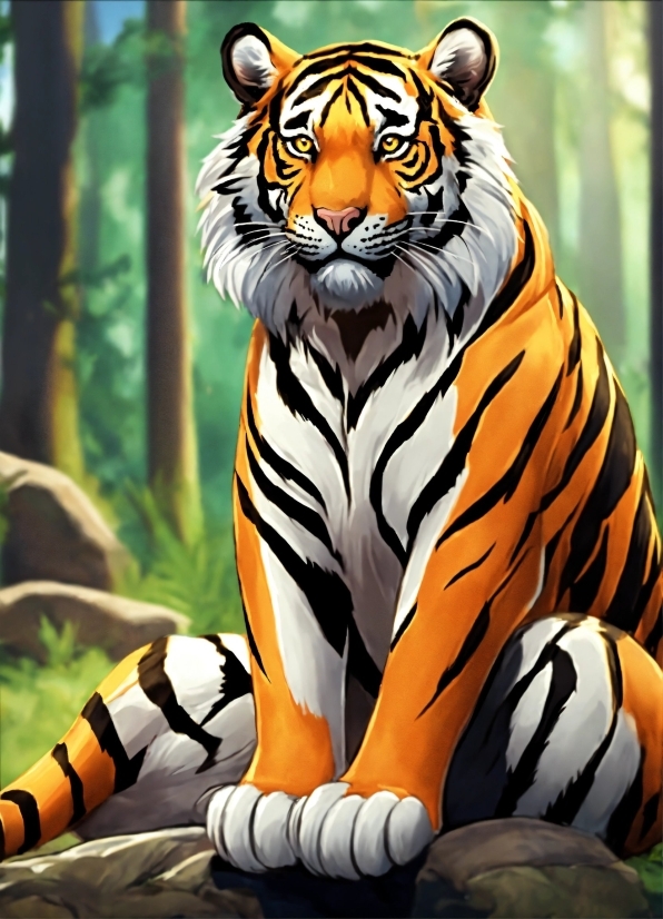 Bengal Tiger, Siberian Tiger, Tiger, White, Light, Felidae
