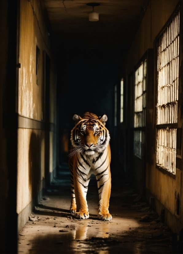 Bengal Tiger, Siberian Tiger, Tiger, Window, Carnivore, Felidae