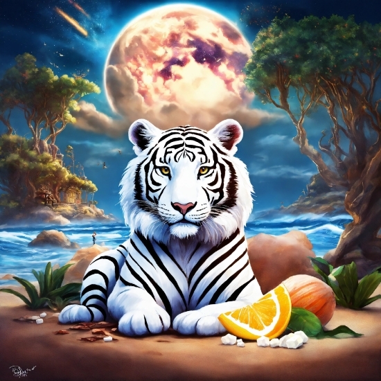 Bengal Tiger, Sky, Vertebrate, Siberian Tiger, World, Nature