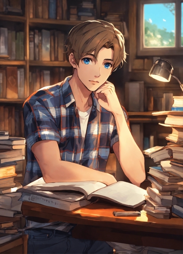 Best Image Viewer, Cartoon, Window, Bookcase, Publication, Desk