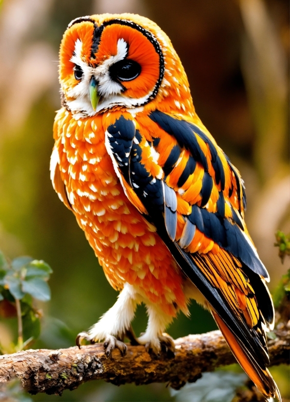 Bird, Beak, Feather, Owl, Tail, Terrestrial Animal