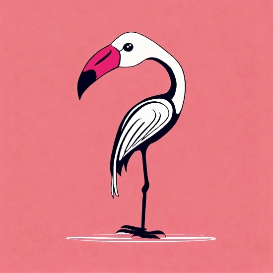 Bird, Beak, Flamingo, Fluid, Art, Water Bird