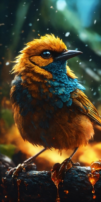 Bird, Beak, Organism, Feather, Songbird, Closeup