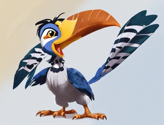 Bird, Beak, Wing, Feather, Electric Blue, Art