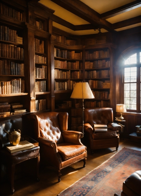 Brown, Furniture, Couch, Property, Bookcase, Wood