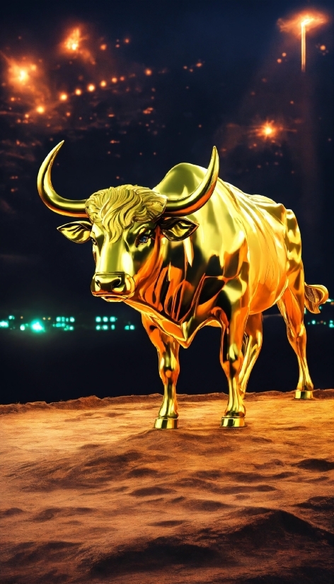 Bull, Lighting, Mammal, Working Animal, Sky, Entertainment