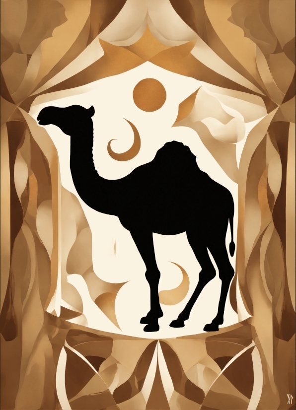 Camel, Font, Fawn, Art, Working Animal, Terrestrial Animal