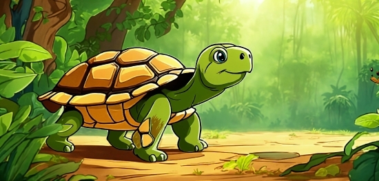 Cartoon, Organism, Turtle, Reptile, Art, Adaptation