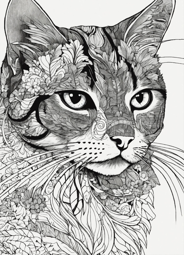Cat, Carnivore, Cartoon, Organism, Felidae, Painting