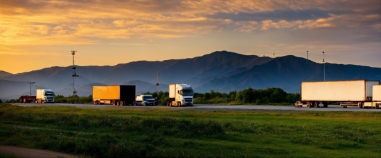 Cloud, Sky, Plant, Mountain, Vehicle, Truck