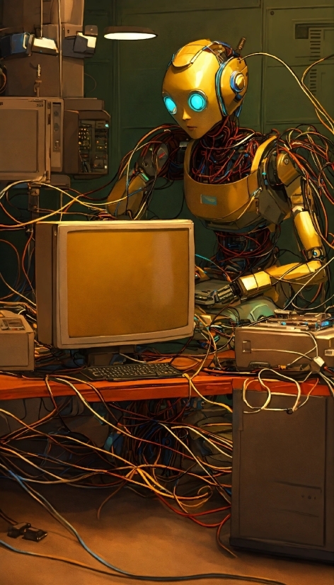 Computer, Personal Computer, Lighting, Electricity, Wood, Computer Hardware