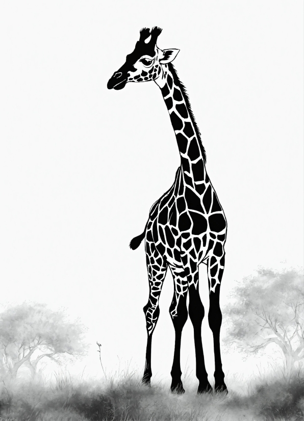 Copyright Free Music Library, Head, Giraffidae, Giraffe, Plant, Eye