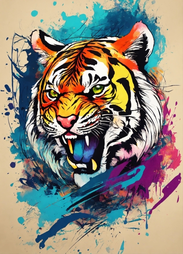 Copyright Non Commercial Use, Vertebrate, Carnivore, Paint, Mammal, Art