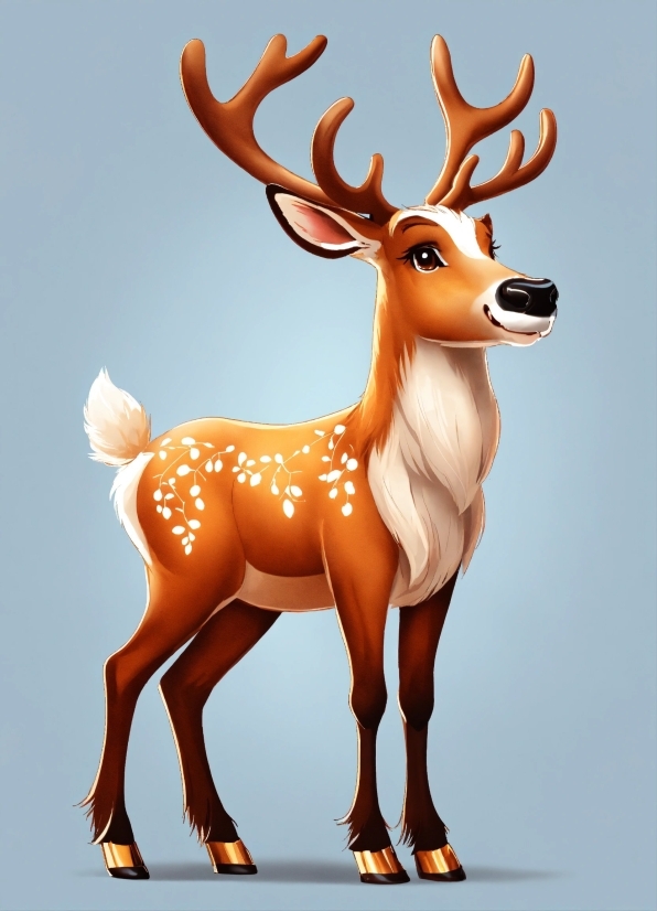 Deer, Fawn, Terrestrial Animal, Natural Material, Snout, Horn