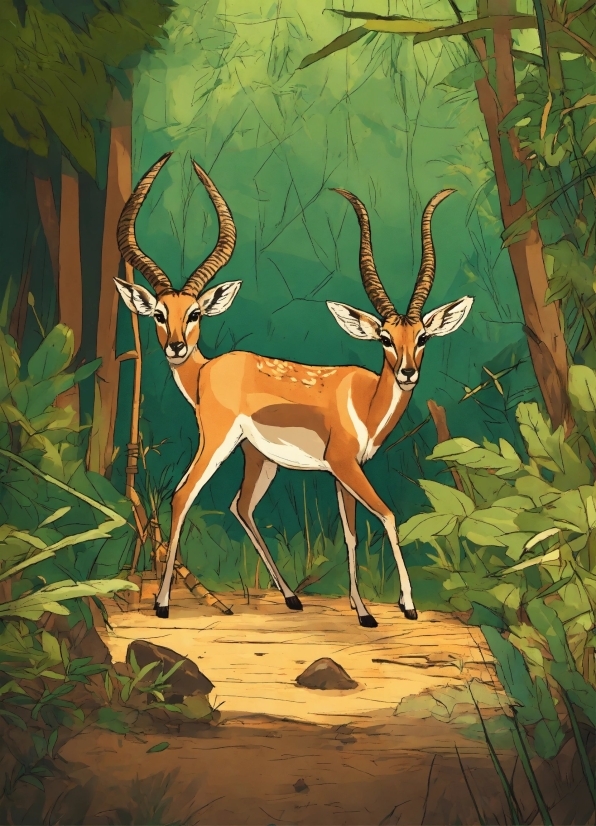 Deer, Natural Environment, Branch, Organism, Plant, Mammal