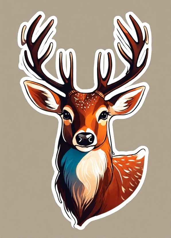 Deer, Natural Material, Horn, Fawn, Terrestrial Animal, Snout